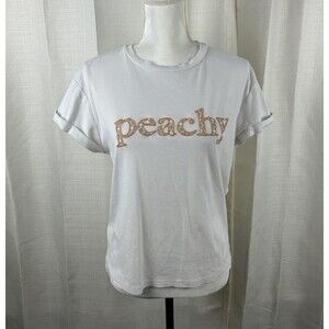 Bohme Womens Size Medium Cotton Spandex "Peachy" Short Sleeve Tee Shirt